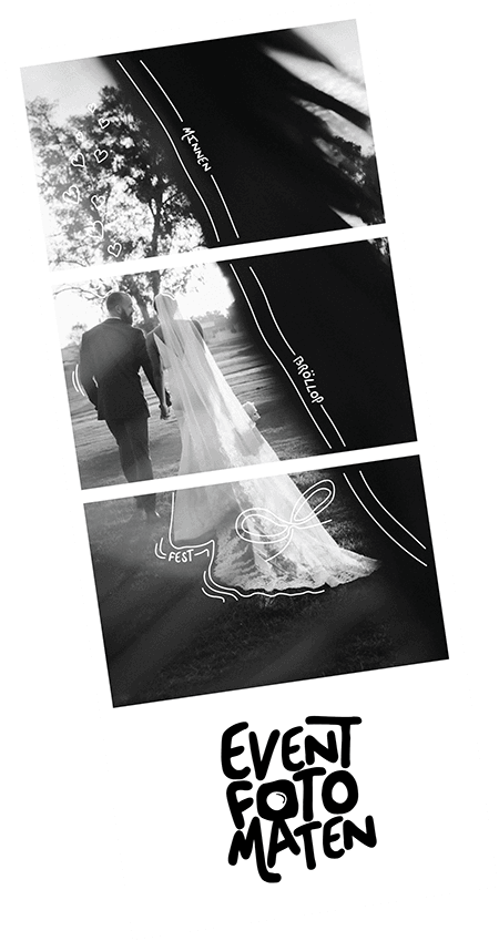 Personligt designad fotoremsa för bröllop